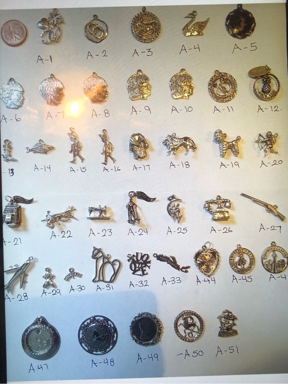 Vintage Mixed Charm Pendant - Single Charms